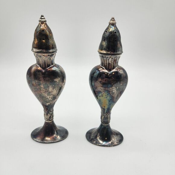 Vintage Silver Plated La France Reg. Salt And Pepper Shaker SP Co. Made In USA - Picture 1 of 5